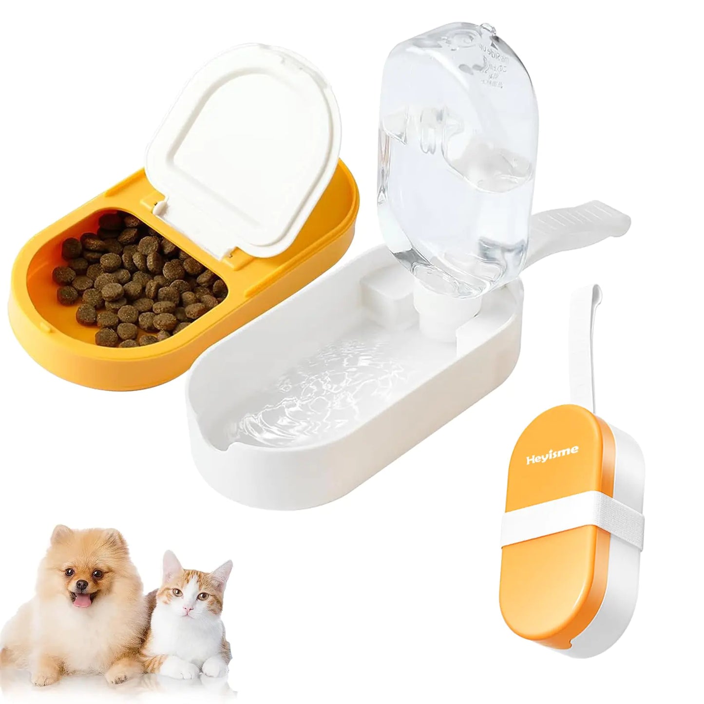 HEYISME 3-in-1 Pet Hydration & Snack Bottle